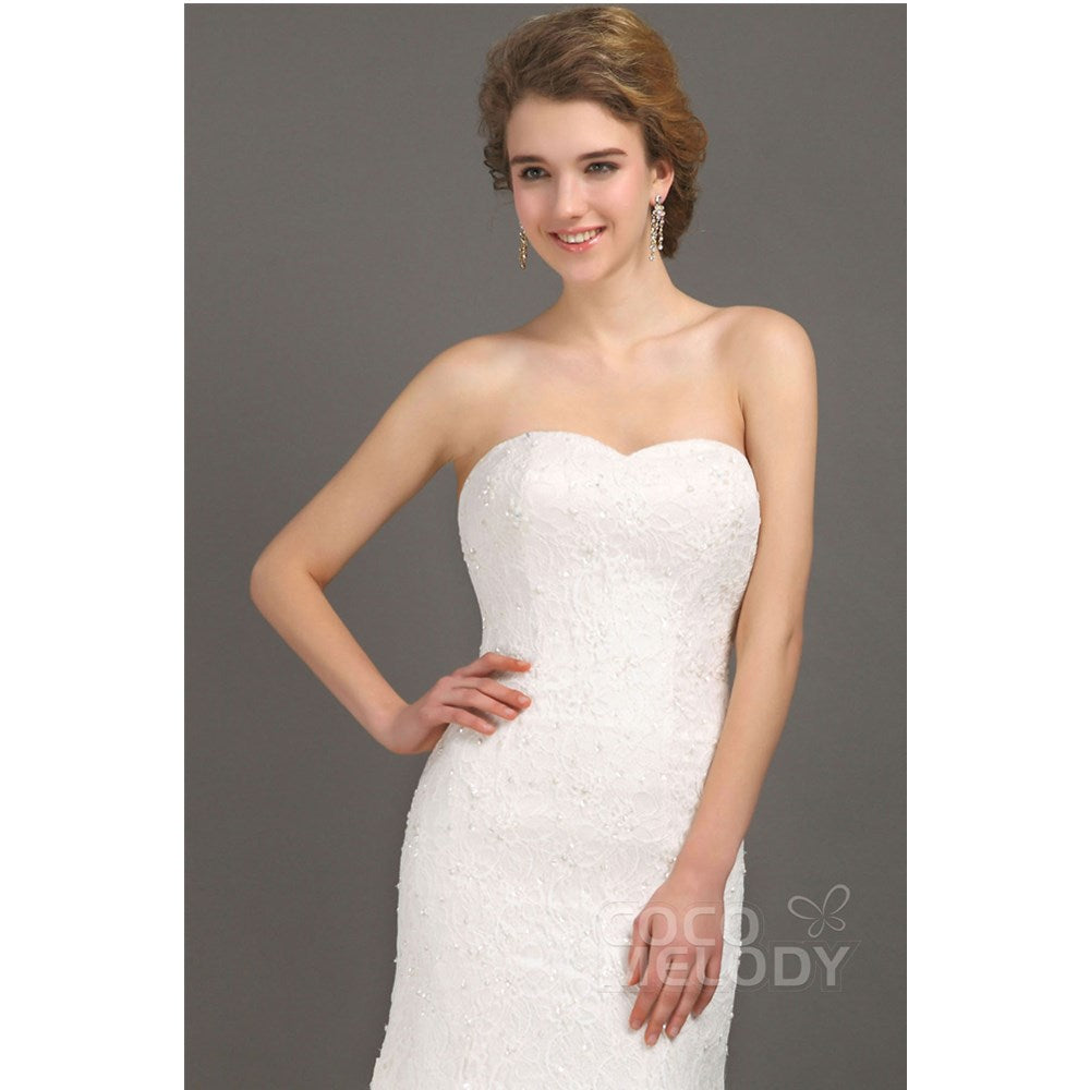 CWLT09001 レース ハートネック ウェディングドレス 【ウェディングドレス オーダーメイド】