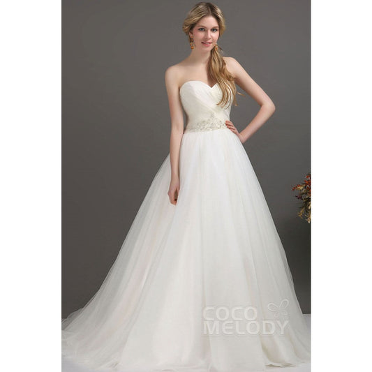 CWLT1305E ソフトチュール ハートネック ウェディングドレス 【ウェディングドレス オーダーメイド】