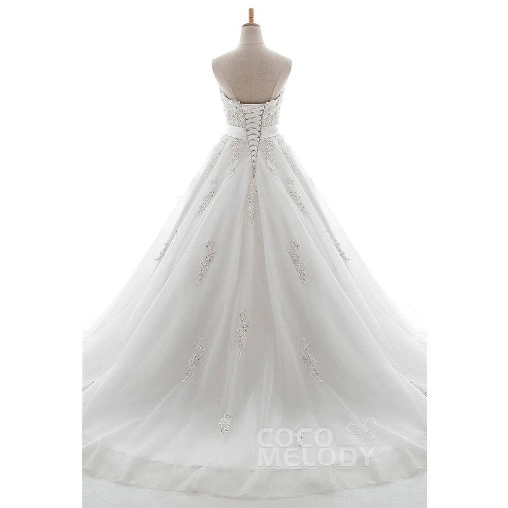 CWLT130B5 ソフトチュール ハートネック ウェディングドレス 【ウェディングドレス オーダーメイド】