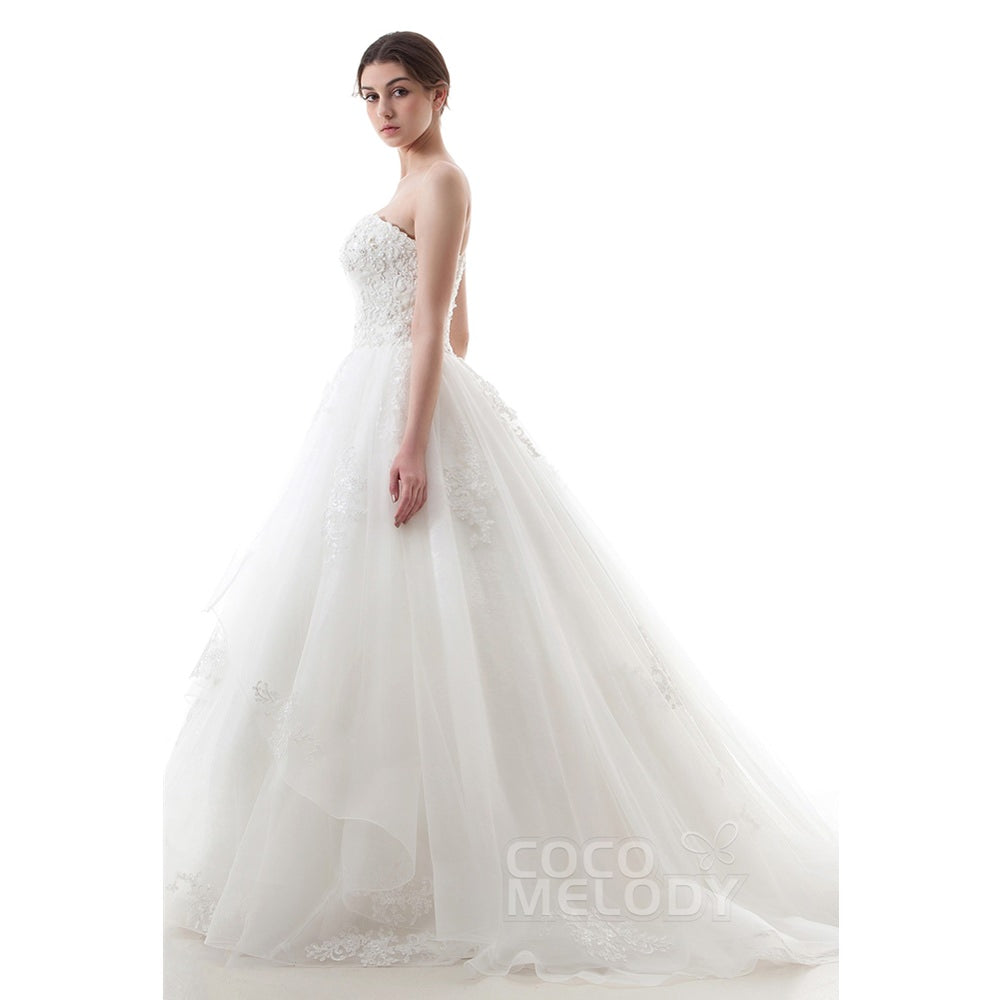 CWLT16007 ソフトチュール ハートネック ウェディングドレス 【ウェディングドレス オーダーメイド】