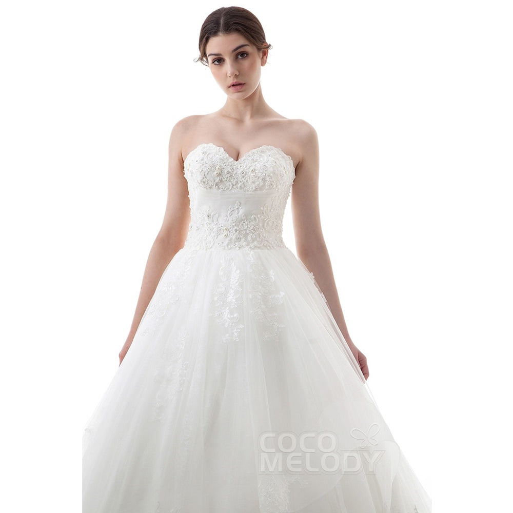 CWLT16007 ソフトチュール ハートネック ウェディングドレス 【ウェディングドレス オーダーメイド】