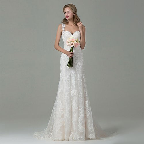 CWVT15002 レース スレンダーライン ウェディングドレス 【ウェディングドレス オーダーメイド】