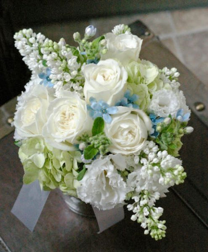 【生花】オーダーメイド/クラッチブーケ(ラウンド)[セットプランClaire01] 【結婚式 フラワー 生花 ブーケ ブートニア オーダーメイド】