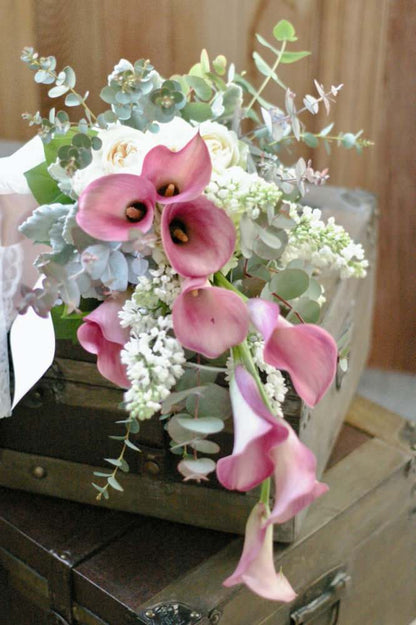 【生花】オーダーメイド/クラッチブーケ(アーム)[セットプランClaire02] 【結婚式 フラワー 生花 ブーケ ブートニア オーダーメイド】