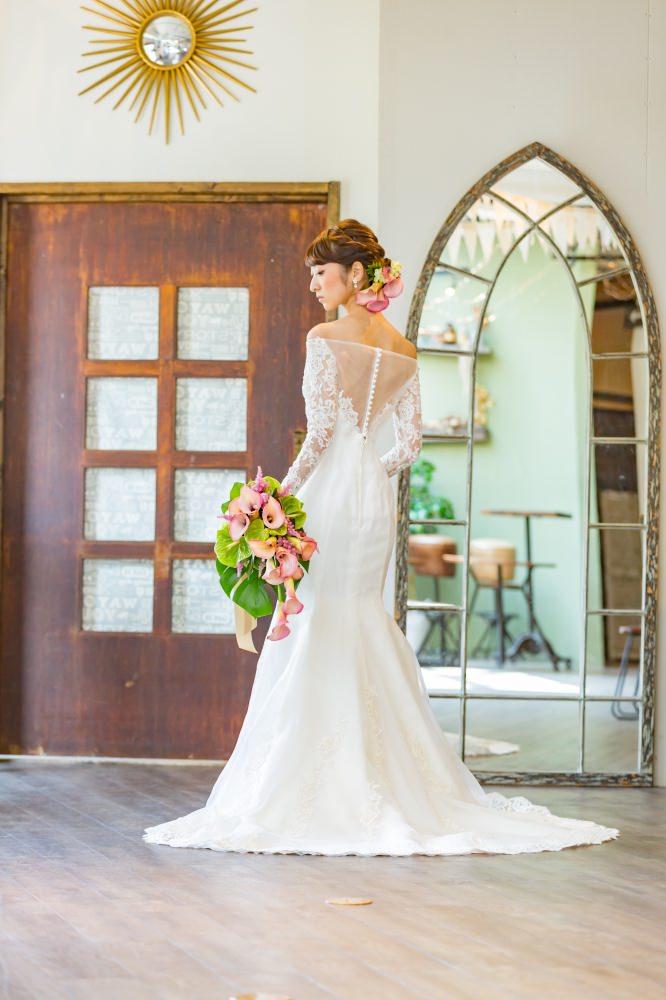 【生花】オーダーメイド/クラッチブーケ(グランアーム・グランラウンド)[セットプランClaire03] 【結婚式 フラワー 生花 ブーケ ブートニア オーダーメイド】