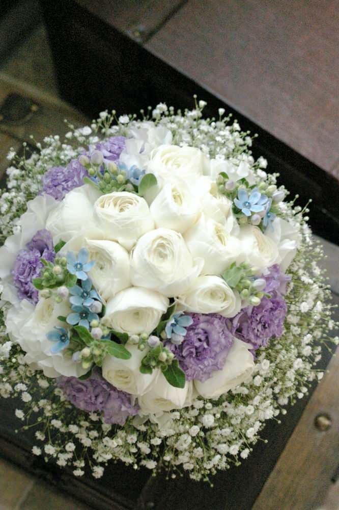 【生花】オーダーメイド/クラッチブーケ(グランアーム・グランラウンド)[セットプランClaire03] 【結婚式 フラワー 生花 ブーケ ブートニア オーダーメイド】