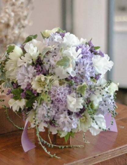 【生花】オーダーメイド/クラッチブーケ(グランアーム・グランラウンド)[セットプランClaire03] 【結婚式 フラワー 生花 ブーケ ブートニア オーダーメイド】