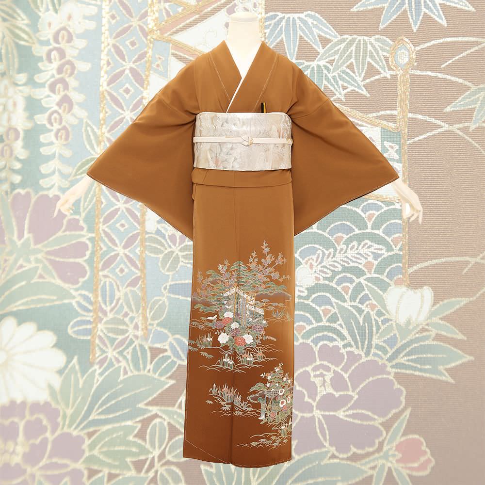 色留袖D-24-c 【結婚式 訪問着 色留袖 レンタル】