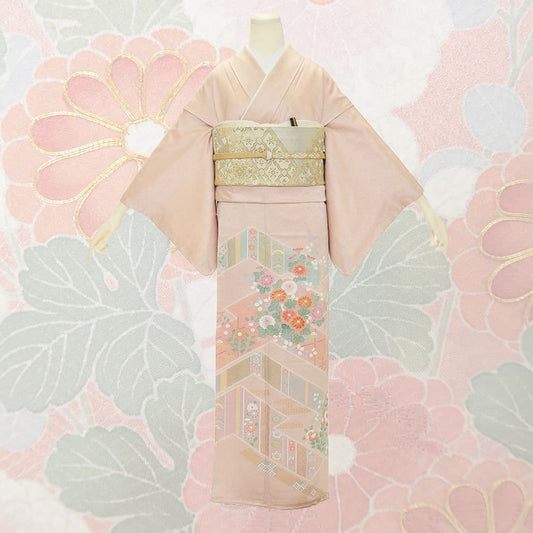 色留袖D-35-c 【結婚式 訪問着 色留袖 レンタル】