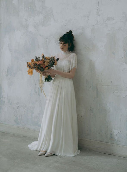 DBW-043【ウェディングドレス レンタル】ロング 【ウェディングドレス レンタル】