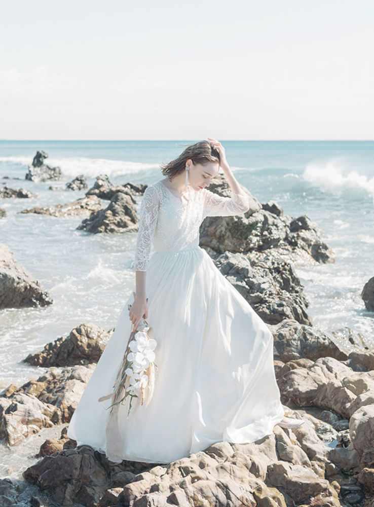 DBW-165【ウェディングドレス レンタル】ロング 【ウェディングドレス レンタル】