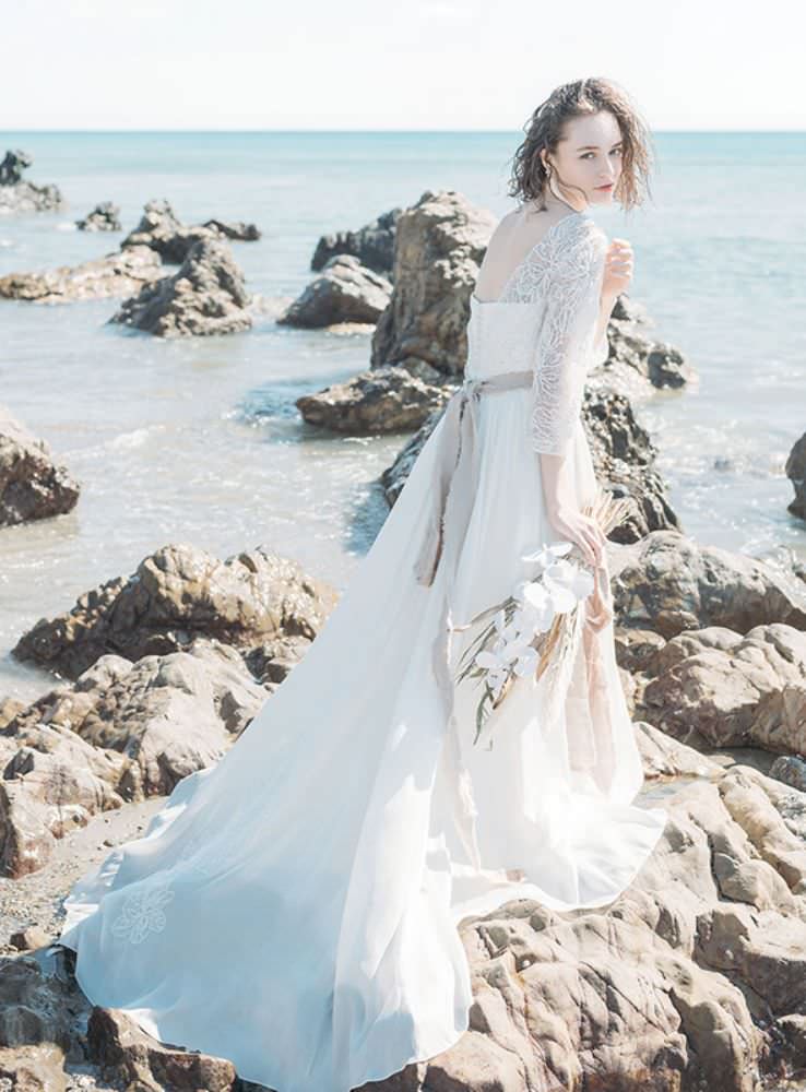 DBW-165【ウェディングドレス レンタル】ロング 【ウェディングドレス レンタル】