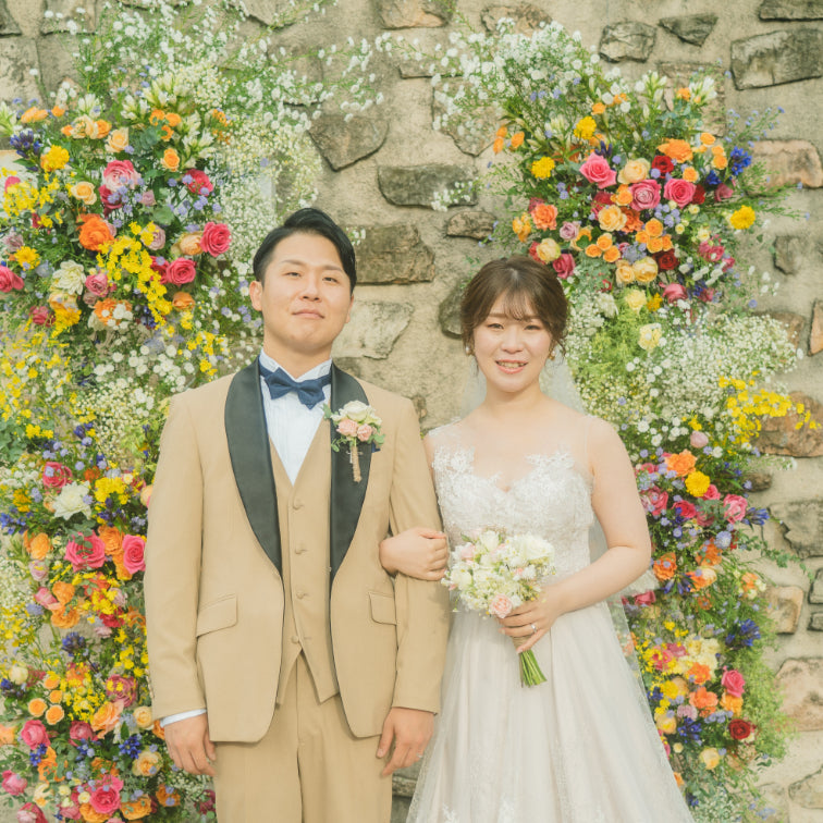 【生花】フワラーアーチ(フォトスポット)　【結婚式　フラワー　会場装花　オーダーメイド】