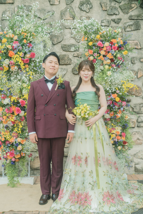 【生花】フワラーアーチ(フォトスポット)　【結婚式　フラワー　会場装花　オーダーメイド】