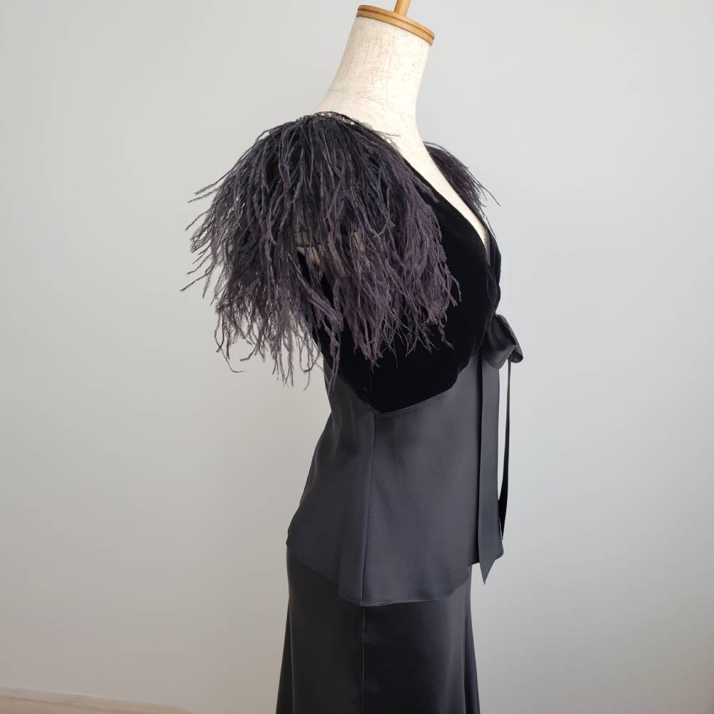 Dorian Hoブラックフォーマルドレス(ファー) 【結婚式 フォーマルドレス レンタル】