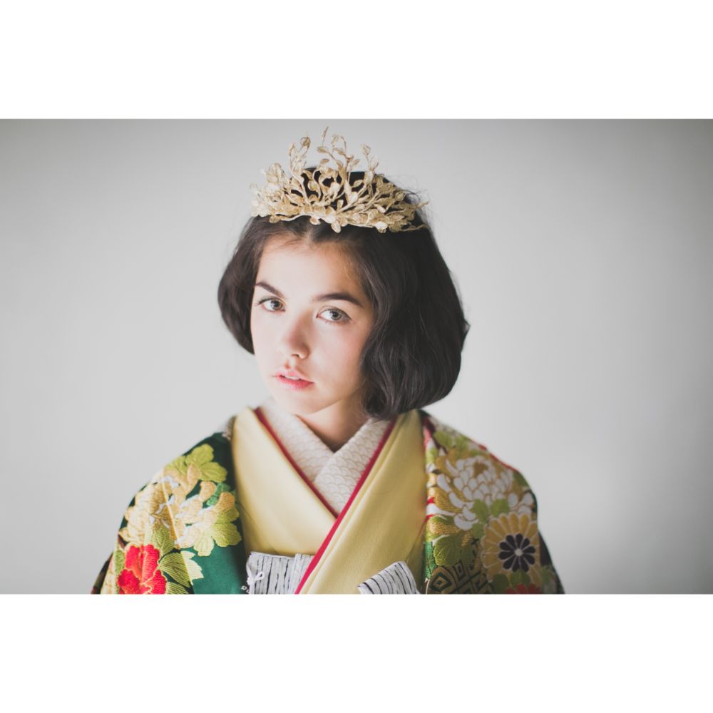 緞子織飛翔緑幔幕 【結婚式 和装 色打掛 レンタル】