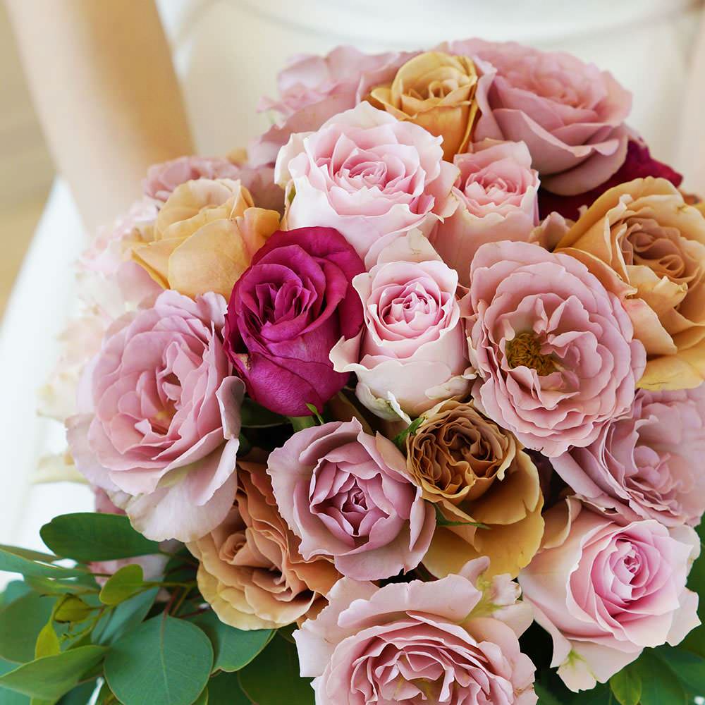 【生花】オーダーメイド クラッチブーケ(ブートニア付) 【結婚式 フラワー 生花 ブーケ ブートニア オーダーメイド】