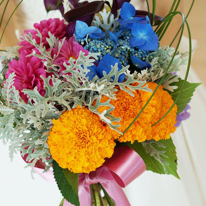 【生花】オーダーメイド クラッチブーケ(ブートニア付) 【結婚式 フラワー 生花 ブーケ ブートニア オーダーメイド】