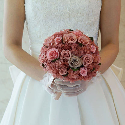 【プリザーブド】オーダーメイドブーケ(ブートニア付) 【結婚式 フラワー ドライフラワー ブーケ ブートニア オーダーメイド】