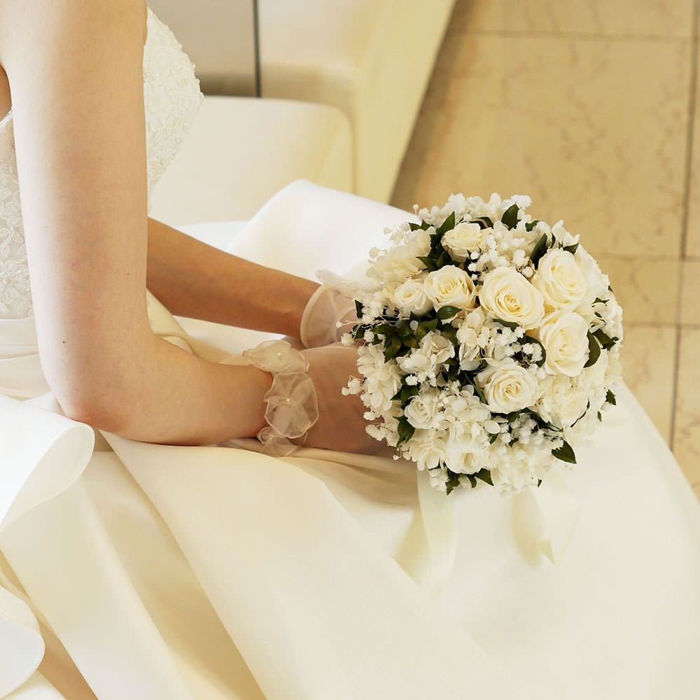 【プリザーブド】オーダーメイドブーケ(ブートニア付) 【結婚式 フラワー ドライフラワー ブーケ ブートニア オーダーメイド】