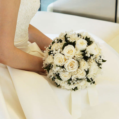 【プリザーブド】オーダーメイドブーケ(ブートニア付) 【結婚式 フラワー ドライフラワー ブーケ ブートニア オーダーメイド】