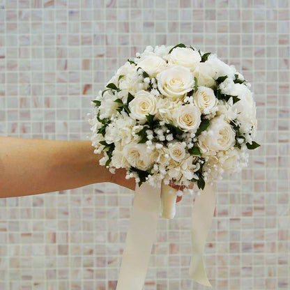 【プリザーブド】オーダーメイドブーケ(ブートニア付) 【結婚式 フラワー ドライフラワー ブーケ ブートニア オーダーメイド】