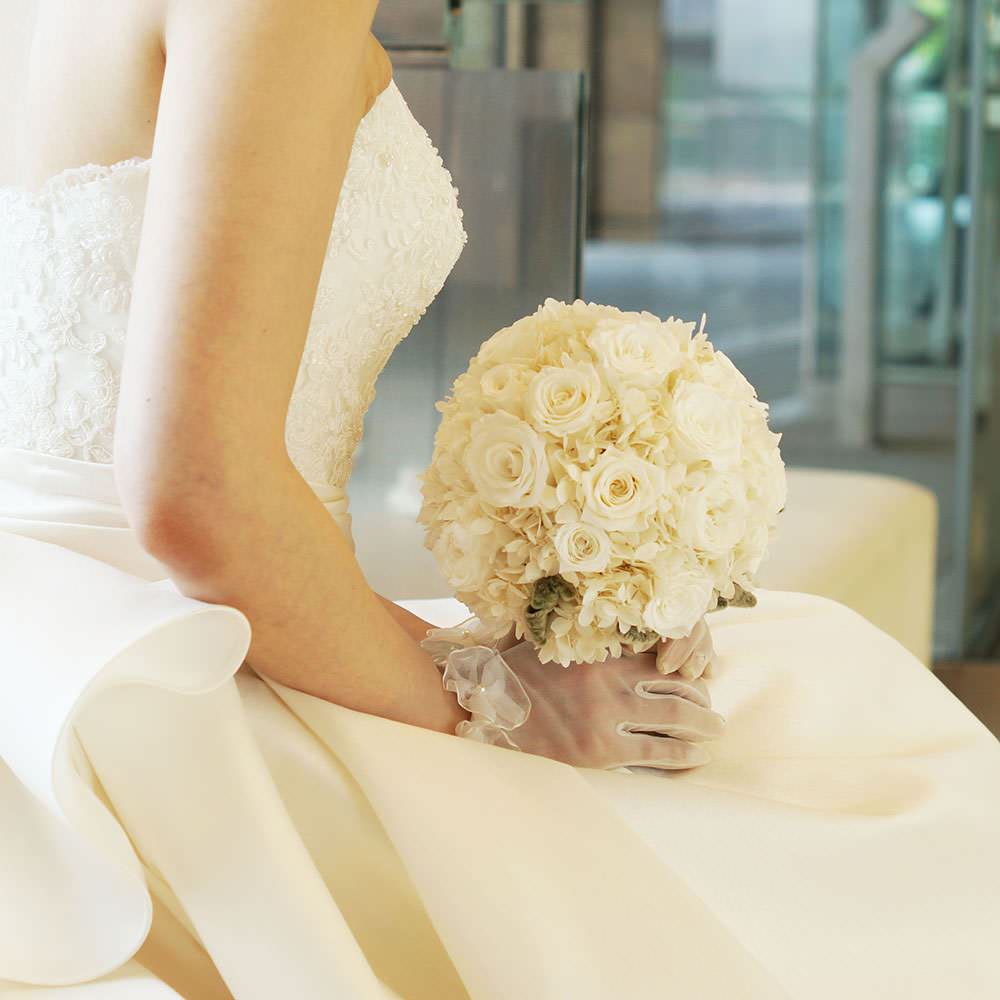 【プリザーブド】オーダーメイドブーケ(ブートニア付) 【結婚式 フラワー ドライフラワー ブーケ ブートニア オーダーメイド】