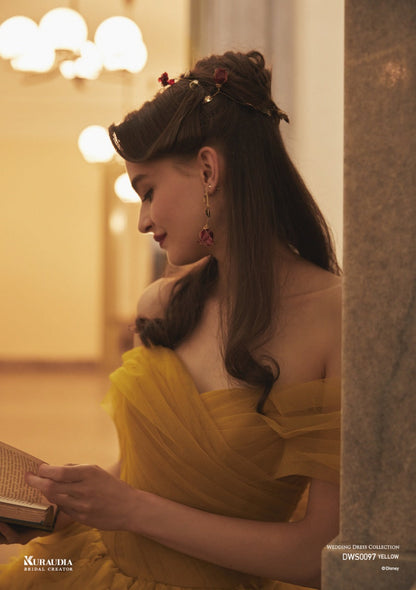 DWS0097Yellow【結婚式 カラードレス レンタル】