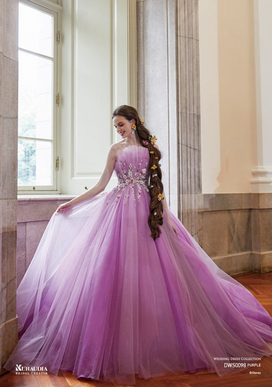 DWS0098Purple【ウェディングドレス レンタル】