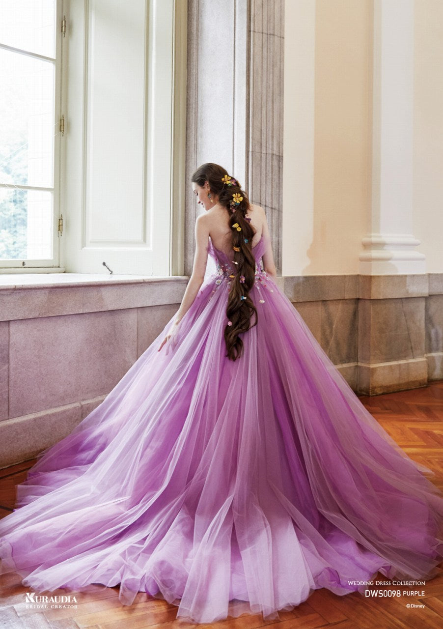 DWS0098Purple【ウェディングドレス レンタル】