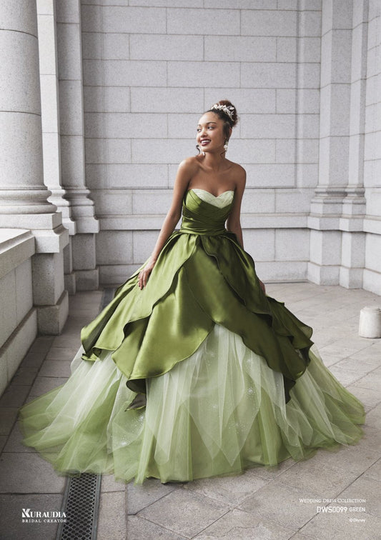 DWS0099Green【結婚式 カラードレス レンタル】