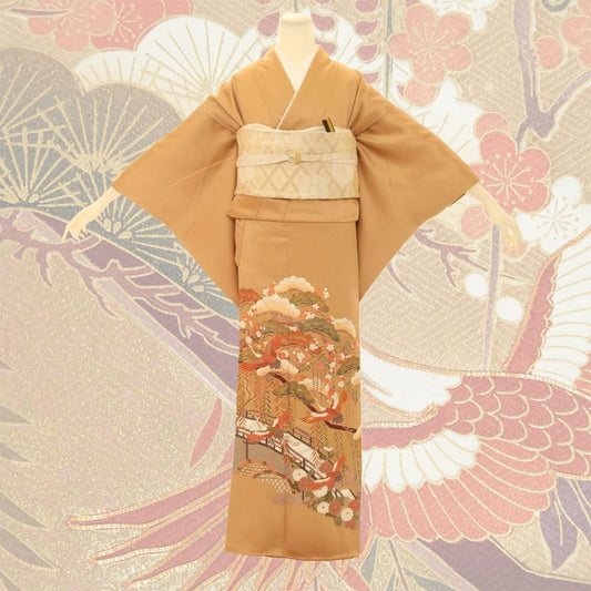 色留袖E-08-c 【結婚式 訪問着 色留袖 レンタル】