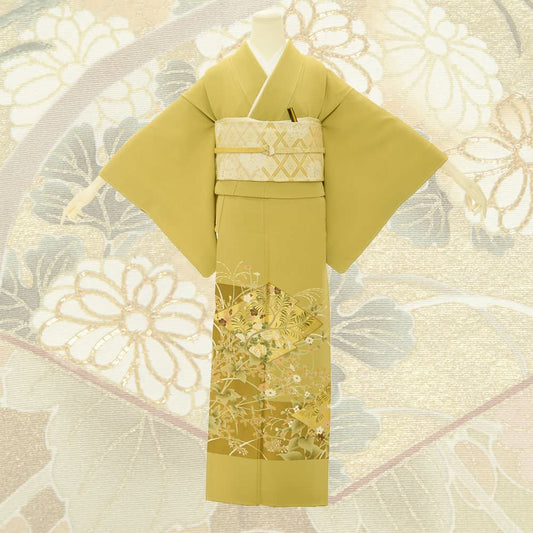 色留袖E-10-c 【結婚式 訪問着 色留袖 レンタル】