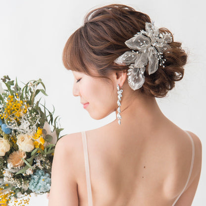 【ピアス】Botanical Swing クリスタルピアス/ブライダルアクセサリー 【結婚式 ピアス イヤリング】