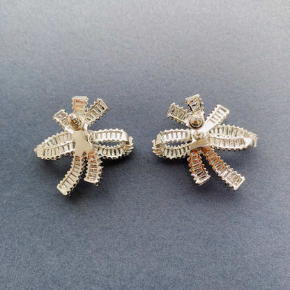 【ピアス】キュービックジルコニア ribbonピアス/ブライダルアクセサリー 【結婚式 ピアス イヤリング】