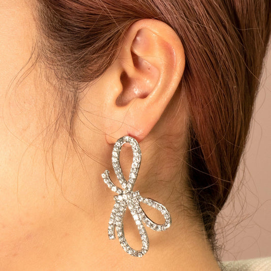 【ピアス】Ribbon Long ピアス 【結婚式 ピアス イヤリング】