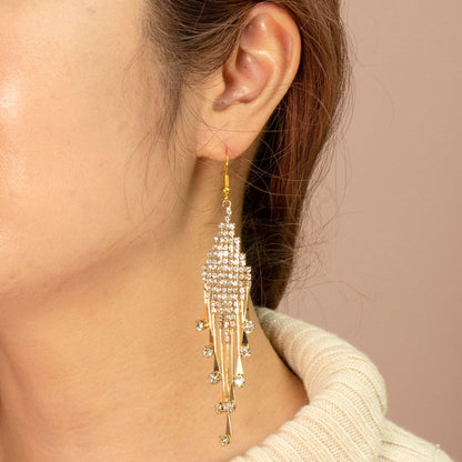 【ピアス】Rhombus Tassel 【結婚式 ピアス イヤリング】