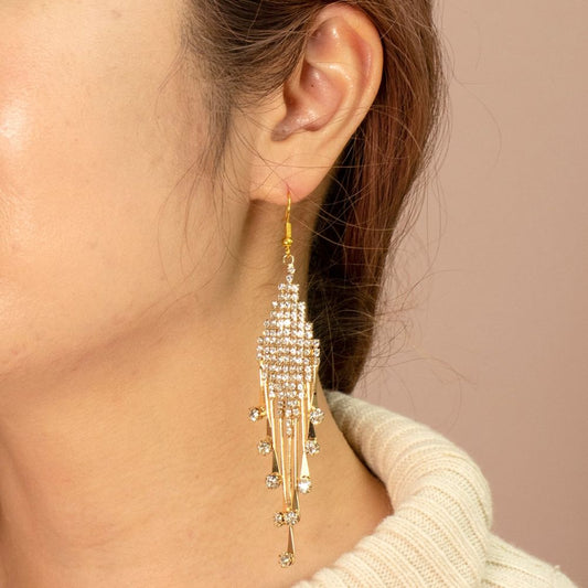 【ピアス】Rhombus Tassel 【結婚式 ピアス イヤリング】