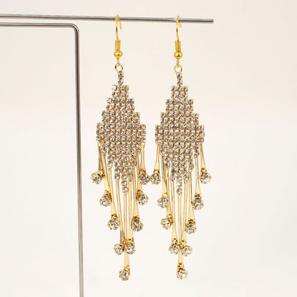 【ピアス】Rhombus Tassel 【結婚式 ピアス イヤリング】