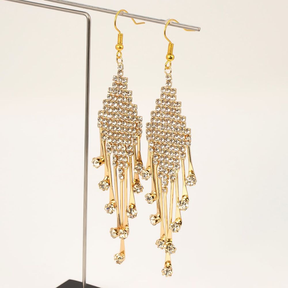 【ピアス】Rhombus Tassel 【結婚式 ピアス イヤリング】