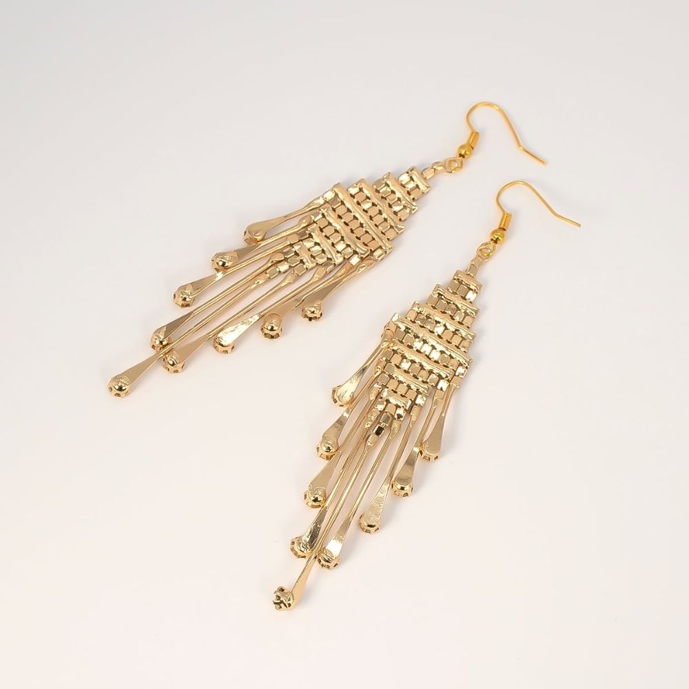 【ピアス】Rhombus Tassel 【結婚式 ピアス イヤリング】