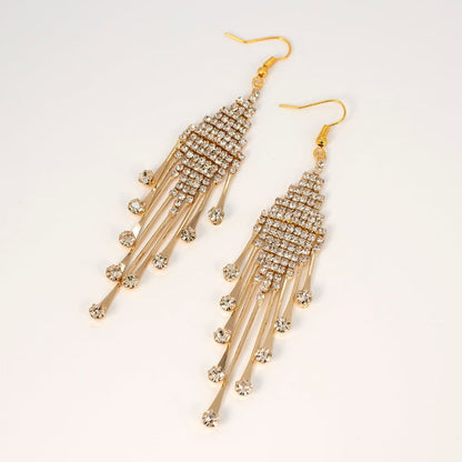 【ピアス】Rhombus Tassel 【結婚式 ピアス イヤリング】