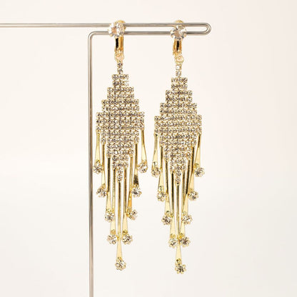 【イヤリング】Rhombus Tassel 【結婚式 ピアス イヤリング】