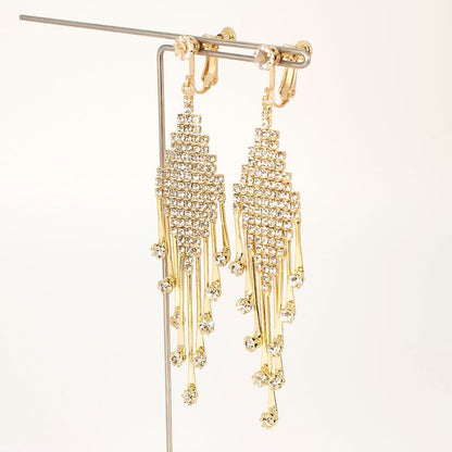 【イヤリング】Rhombus Tassel 【結婚式 ピアス イヤリング】