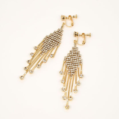 【イヤリング】Rhombus Tassel 【結婚式 ピアス イヤリング】