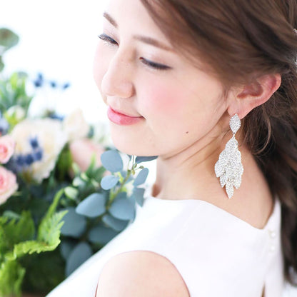 【ピアス】ブライダルピアス シルバー /ブライダルアクセサリー 【結婚式 ピアス イヤリング】