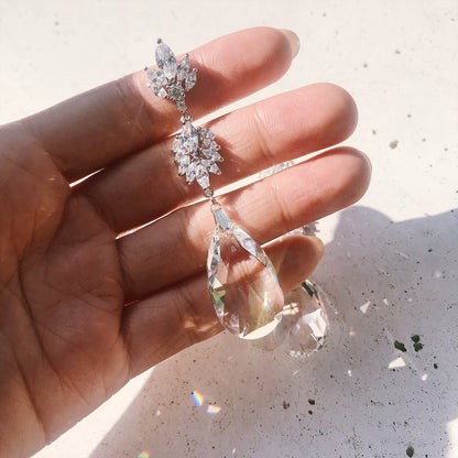 【ピアス】LittleRomance_キュービックジルコニア ロングピアス/ブライダルアクセサリー 【結婚式 ピアス イヤリング】