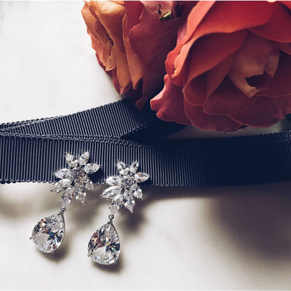 【ピアス】キュービックジルコニア ブライダルピアス 【結婚式 ピアス イヤリング】