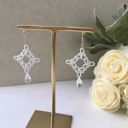 Square I / white 【ピアス/イヤリング】ブライダルアクセサリー 【結婚式　ピアス　イヤリング】