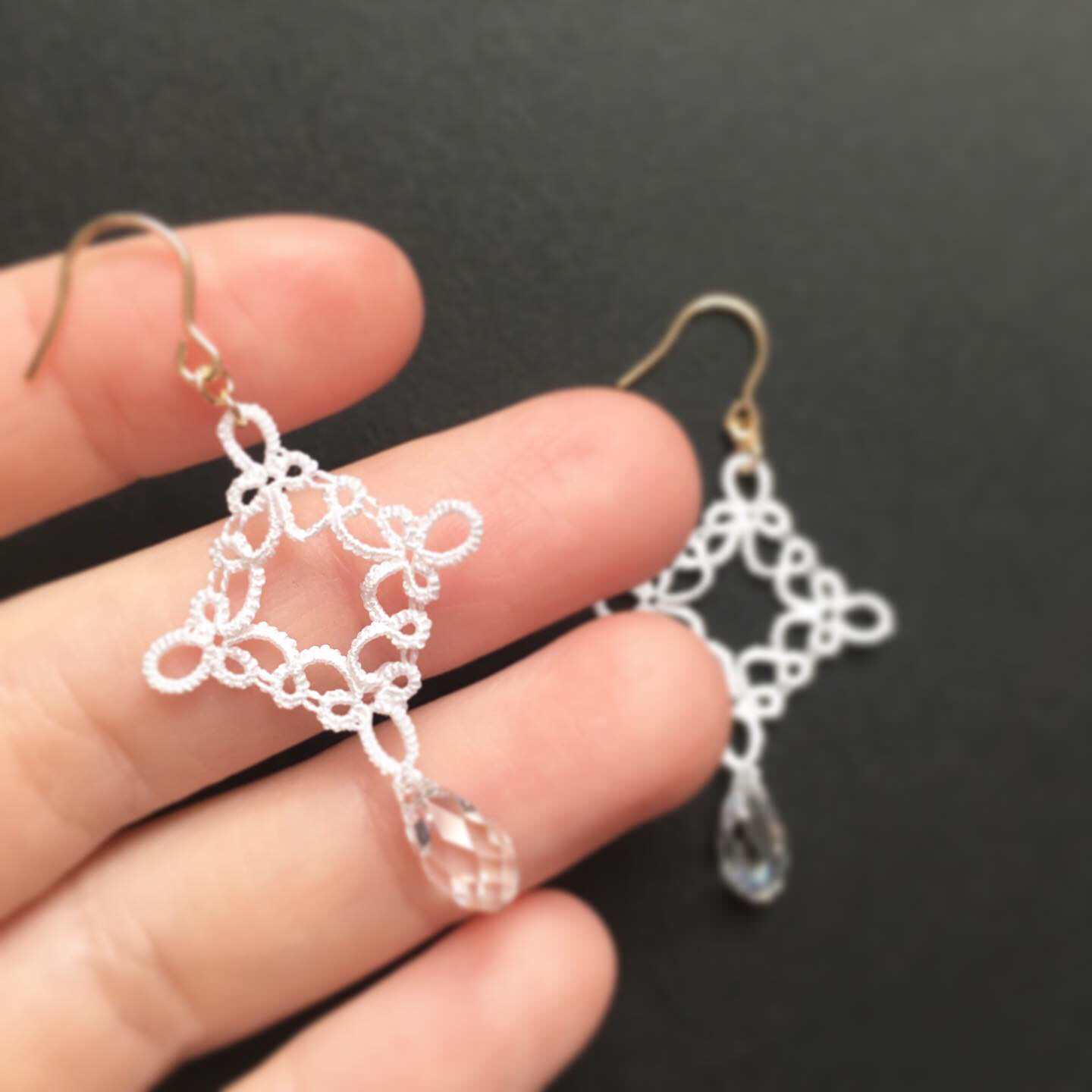 Square I / white 【ピアス/イヤリング】ブライダルアクセサリー 【結婚式　ピアス　イヤリング】